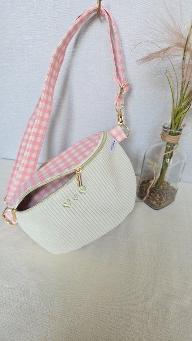 Sac Banane velours et imprimé
