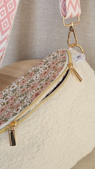 Sac Banane velours et imprimé