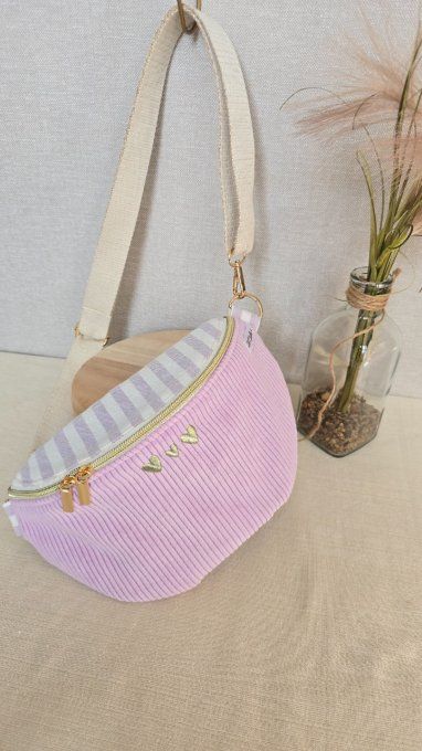 Sac Banane velours et imprimé