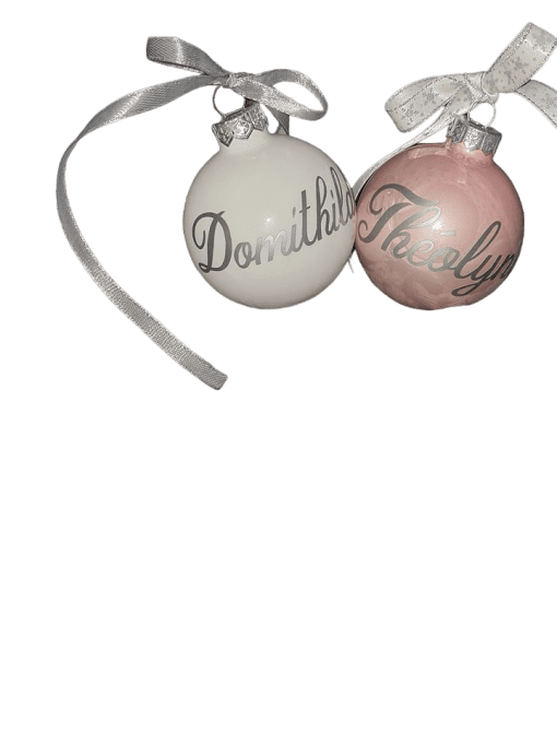 Boule de Noël en verre personnalisée